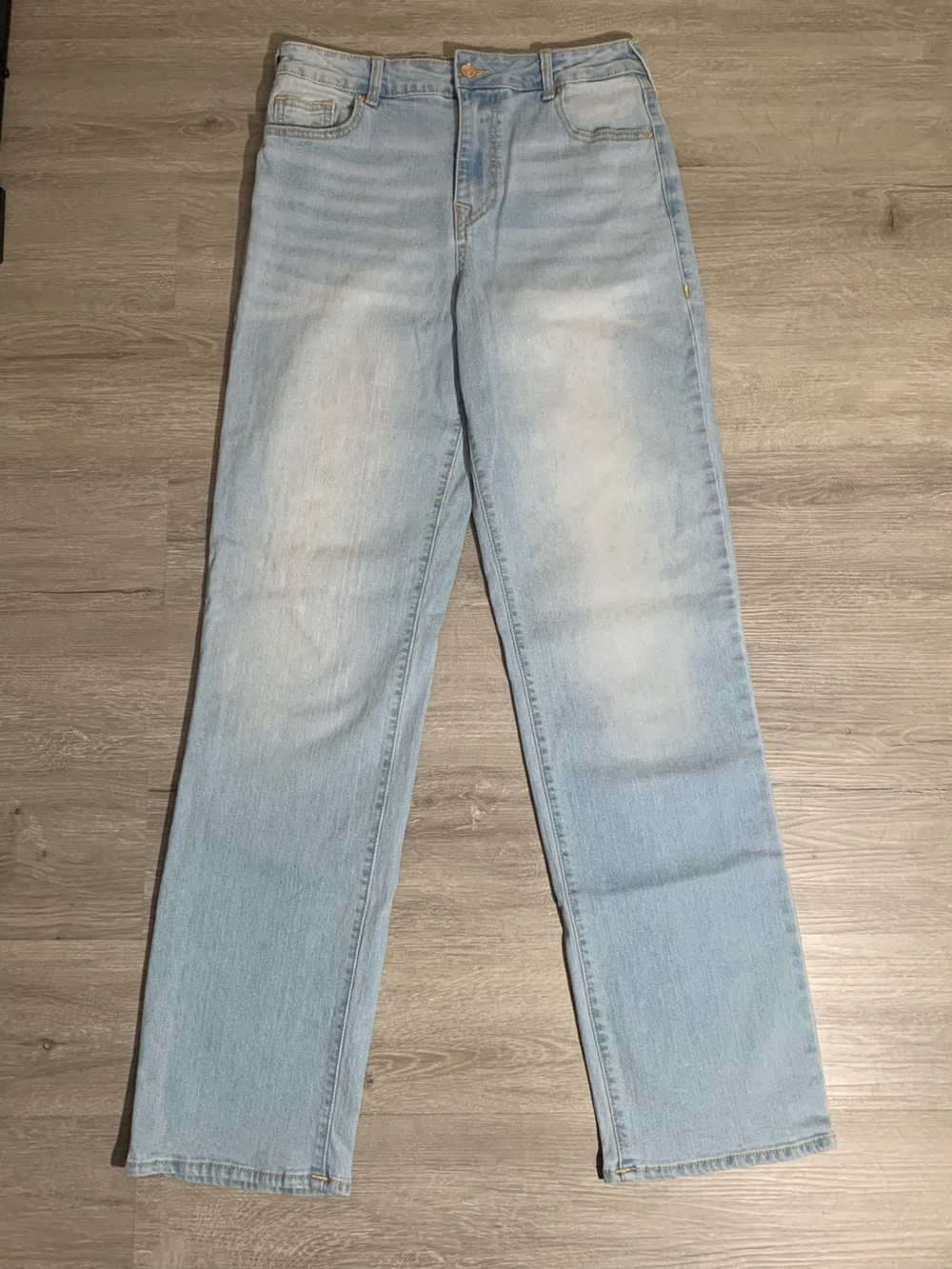 True Religion “Sarah” Light Blue High-Rise Straight Jeans
